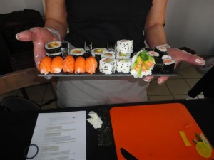 Un plateau de sushis avancé