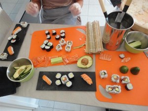 Cours de sushis à domicile