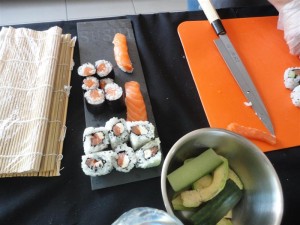 Les nigiri sushis lors d'un atelier sushis