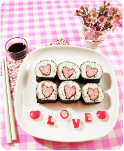 Sushi pour la Saint Valentin 2016