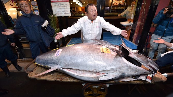 Kiyoshi Kimura de la chaine Sushi Zenmai, le roi du thon remporte les enchères à Tokyo en 2020 avec 1,5 million d'euros - Sushiprod